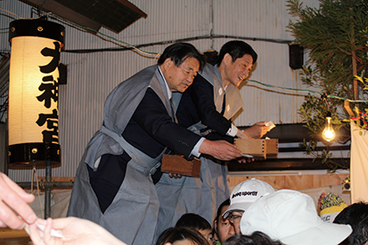 大神宮祭にて豆まき